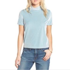 Madewell velvet mockneck tee